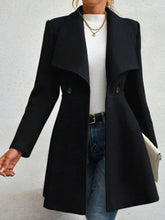 Load image into Gallery viewer, Collared Neck Button Up Long Sleeve Coat
