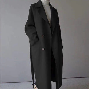 New medium length loose cashmere woolen coat