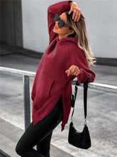 Load image into Gallery viewer, Pocket style slit pullover hoodie
