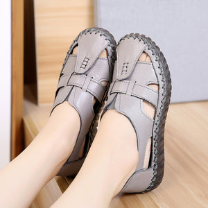 Soft soled women's genuine leather shoes