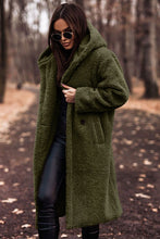 Load image into Gallery viewer, Long net color long sleeved woolen women&#39;s coat
