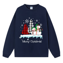 Load image into Gallery viewer, Christmas ladies&#39; top snowman Christmas tree hoodie
