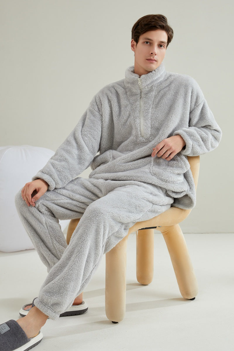 Couple Coral Velvet Pajama Set
