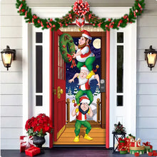 Load image into Gallery viewer, Christmas Forest Background Fabric Door Hanging for Christmas Party Decoration
