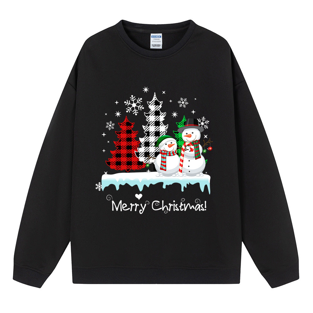 Christmas ladies' top snowman Christmas tree hoodie