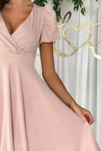 Load image into Gallery viewer, Surplice Puff Sleeve Midi Dress
