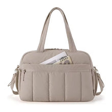 Load image into Gallery viewer, Large Capacity Carry-On Travel Duffel Bag for Women, with Shoulder Strap.
