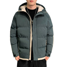 Load image into Gallery viewer, Men&#39;s new cotton coat, autumn and winter hooded cotton jacket
