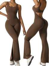 Load image into Gallery viewer, Women&#39;s sleeveless flared jumpsuit sexy backless vest
