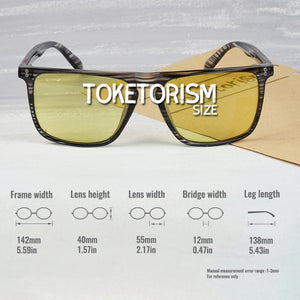Toketorism Day and Night Photochromic Sunglasses Polarized Yellow Glasses for Driving