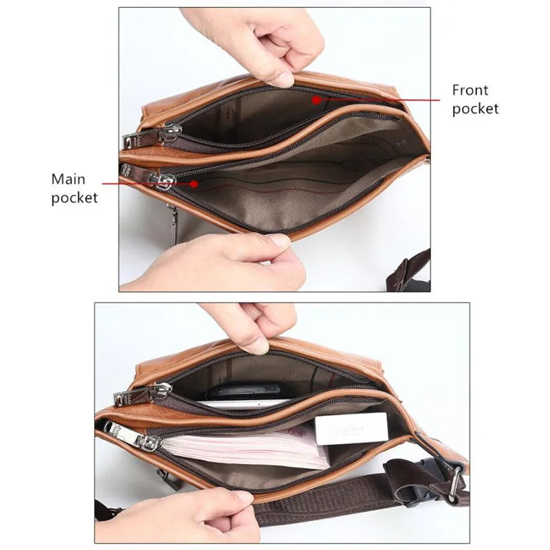 JEEP BULUO Brand Casual Functional Money Phone Belt Bag