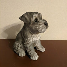 Load image into Gallery viewer, Sitting Schnauzer Puppy Statue Resin Lawn Sculpture
