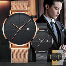 Load image into Gallery viewer, Stainless Steel Quartz Wristwatches Fashion Gold Men Watches Ultra-thin
