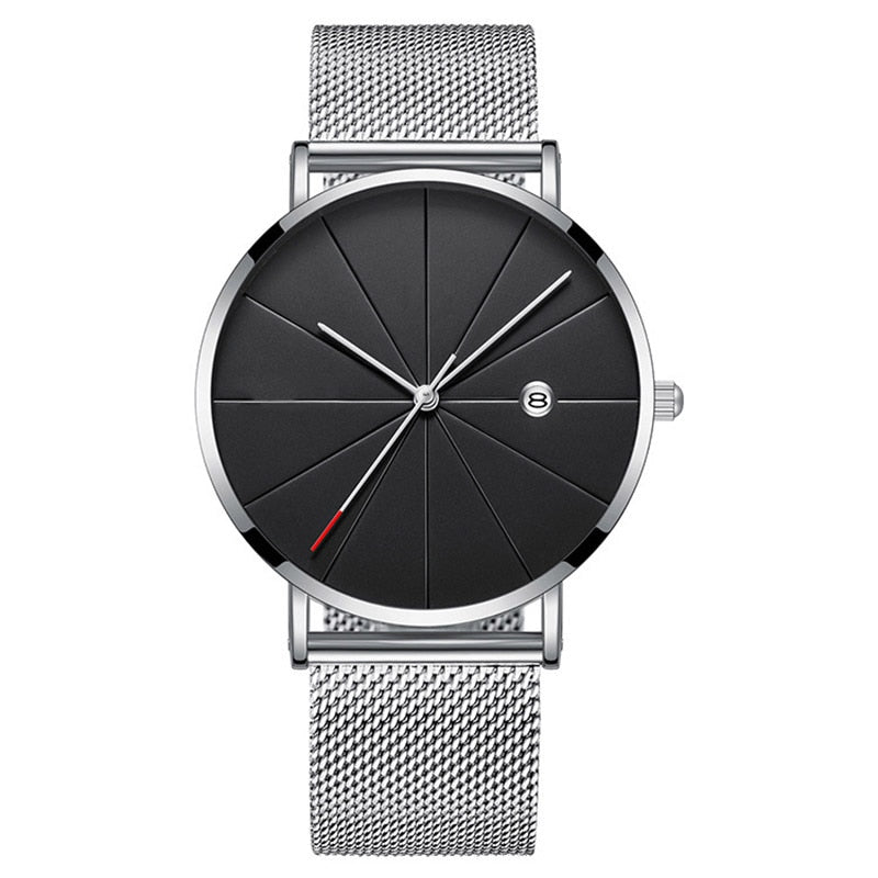 Stainless Steel Quartz Wristwatches Fashion Gold Men Watches Ultra-thin