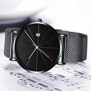 Stainless Steel Quartz Wristwatches Fashion Gold Men Watches Ultra-thin