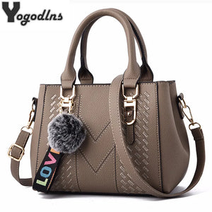 Embroidery Messenger Bags Women Leather Handbags