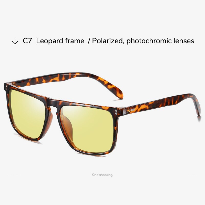 Toketorism Day and Night Photochromic Sunglasses Polarized Yellow Glasses for Driving