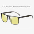Toketorism Day and Night Photochromic Sunglasses Polarized Yellow Glasses for Driving