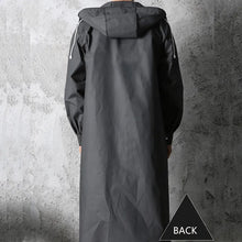 Load image into Gallery viewer, Black Fashion Adult Waterproof Long Raincoat Women Men Rain Coat
