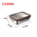 304 Stainlesss Steel Leak Proof Picnic Box Lunch Box with Lid Bento Box Food Storage Containers For Kids Portable Food Bento Box