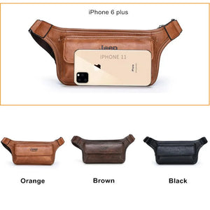 JEEP BULUO Brand Casual Functional Money Phone Belt Bag