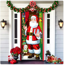 Load image into Gallery viewer, Christmas Forest Background Fabric Door Hanging for Christmas Party Decoration
