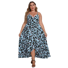 Load image into Gallery viewer, Women&#39;s V-neck Strap Leopard Print Dress
