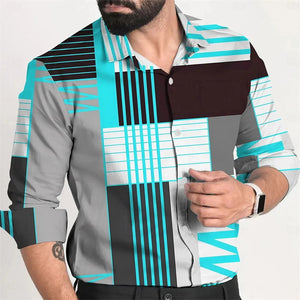 Fashion Personality Single Breasted All-matching Shirt Men