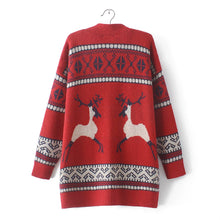 Load image into Gallery viewer, Genuine Christmas Style Knitted Cardigan Sweater
