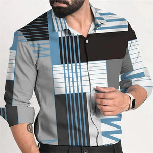 Fashion Personality Single Breasted All-matching Shirt Men