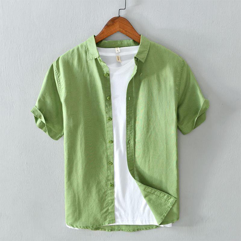 Slim-fit Breathable Cotton And Linen Daily Thin Cardigan