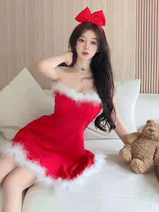 Women's Holiday Midnight Low-Cut Sexy Dress Christmas
