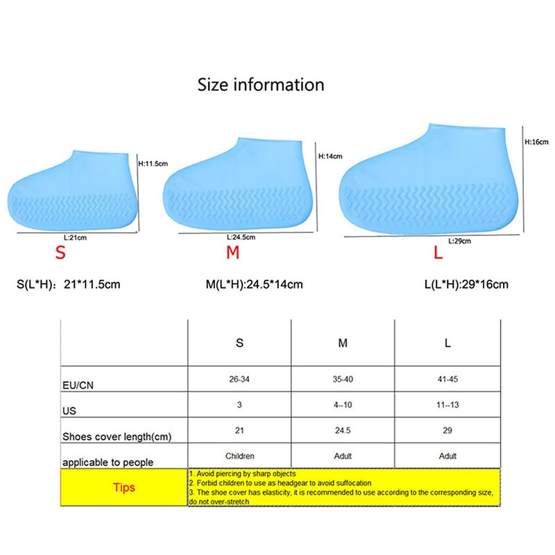 1 Pair Silicone WaterProof Shoe Covers