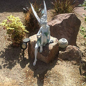 Flower Fairy Statue Ornament Figurines With Wings Outdoor Garden