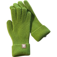 Load image into Gallery viewer, 1 pair  Pure  Wool Knitted Labeling Gloves Finger Exposed
