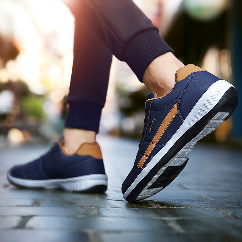 Leather Men Shoes Sneakers Trend Casual Shoe Italian Breathable Leisure