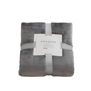 70x100cmGrey Flannel Fleece Blanket Adult Children Soft Warm Throw Bed Covers