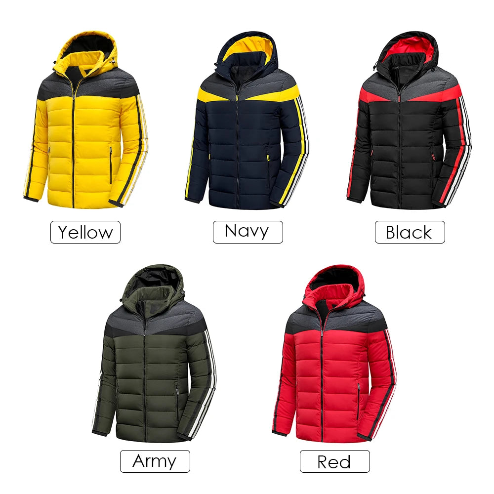 Men 2023 Winter Brand New Casual Warm Thick Windproof Jacket