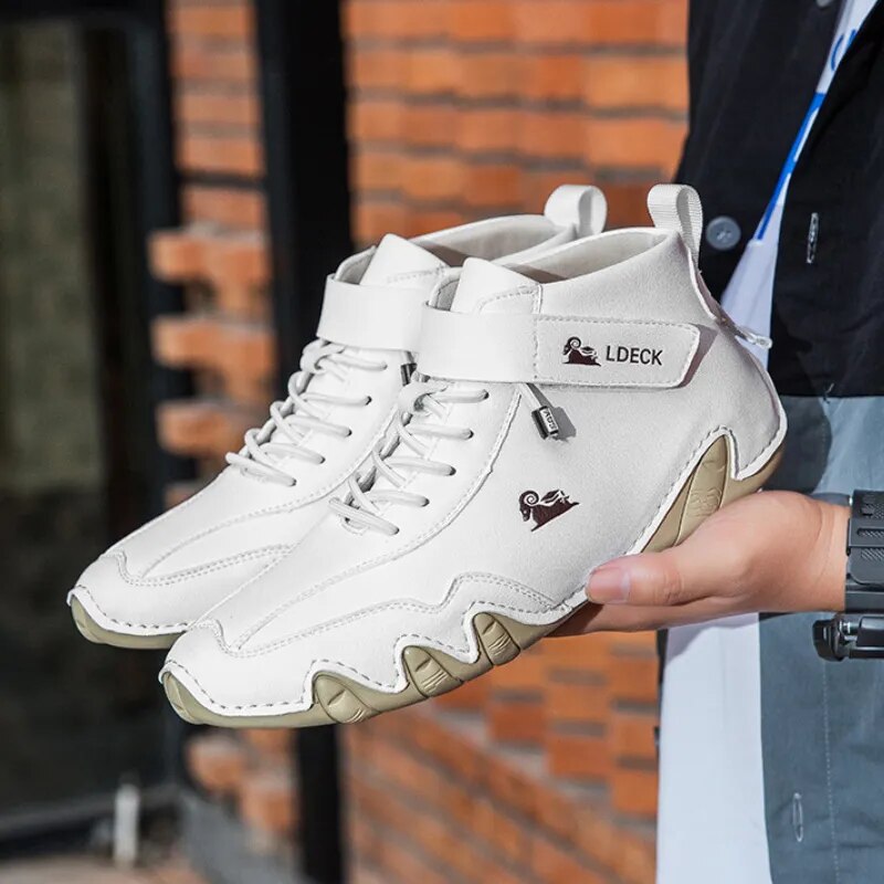 Men Casual Boots Leather Men Shoes Luxury Brand High Quality Ankle Boots