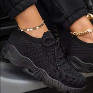 Women Sneakers Shoes 2022 Fashion Lace Up Platform Shoes Size 43 Mesh Casual Sports Shoes Woman Vulcanize Shoes Zapatillas Mujer