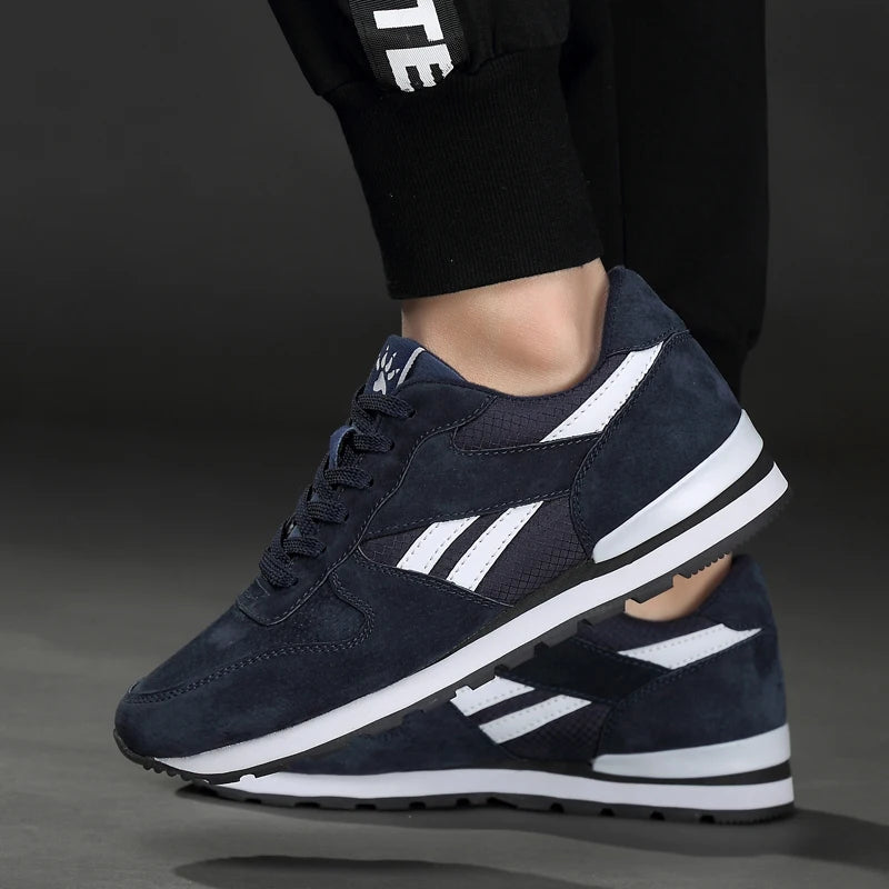 Autumn Men Sneakers Natural Pig Skin Material Male Trainers