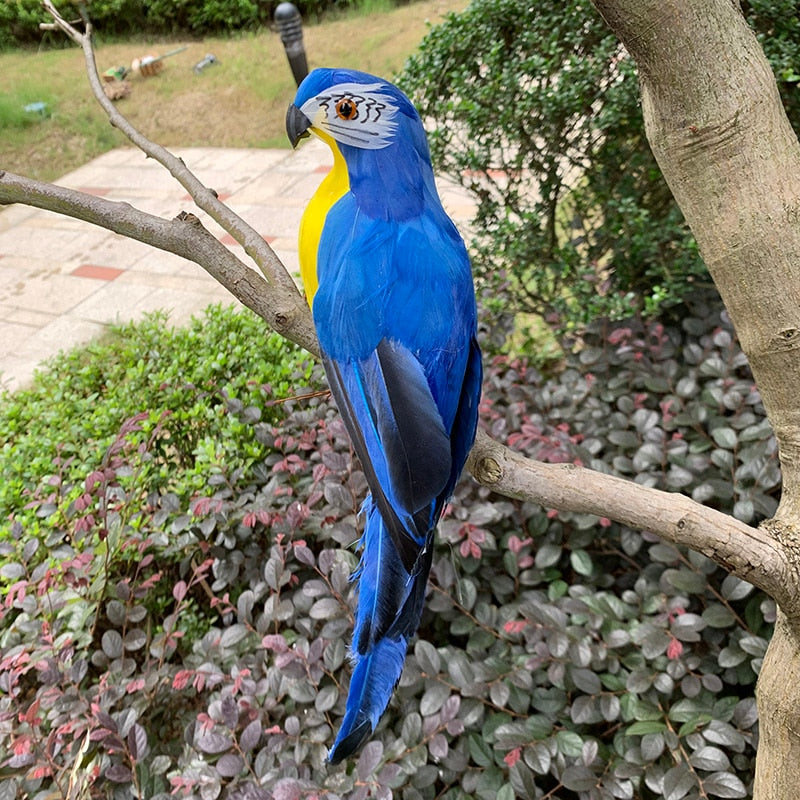 25/35cm Simulation Parrot Garden Decoration Creative Lawn Figurine Ornament Animal Bird Outdoor Garden Party Prop Decoration