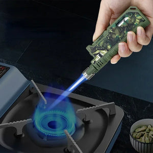 NEW Creative Telescopic Pole Ignition Blue Flame Windproof Lighter