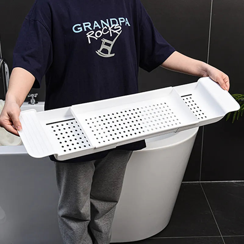 Bathtub Shelf Extendable Bathroom Bathtub Tray Shower Caddy