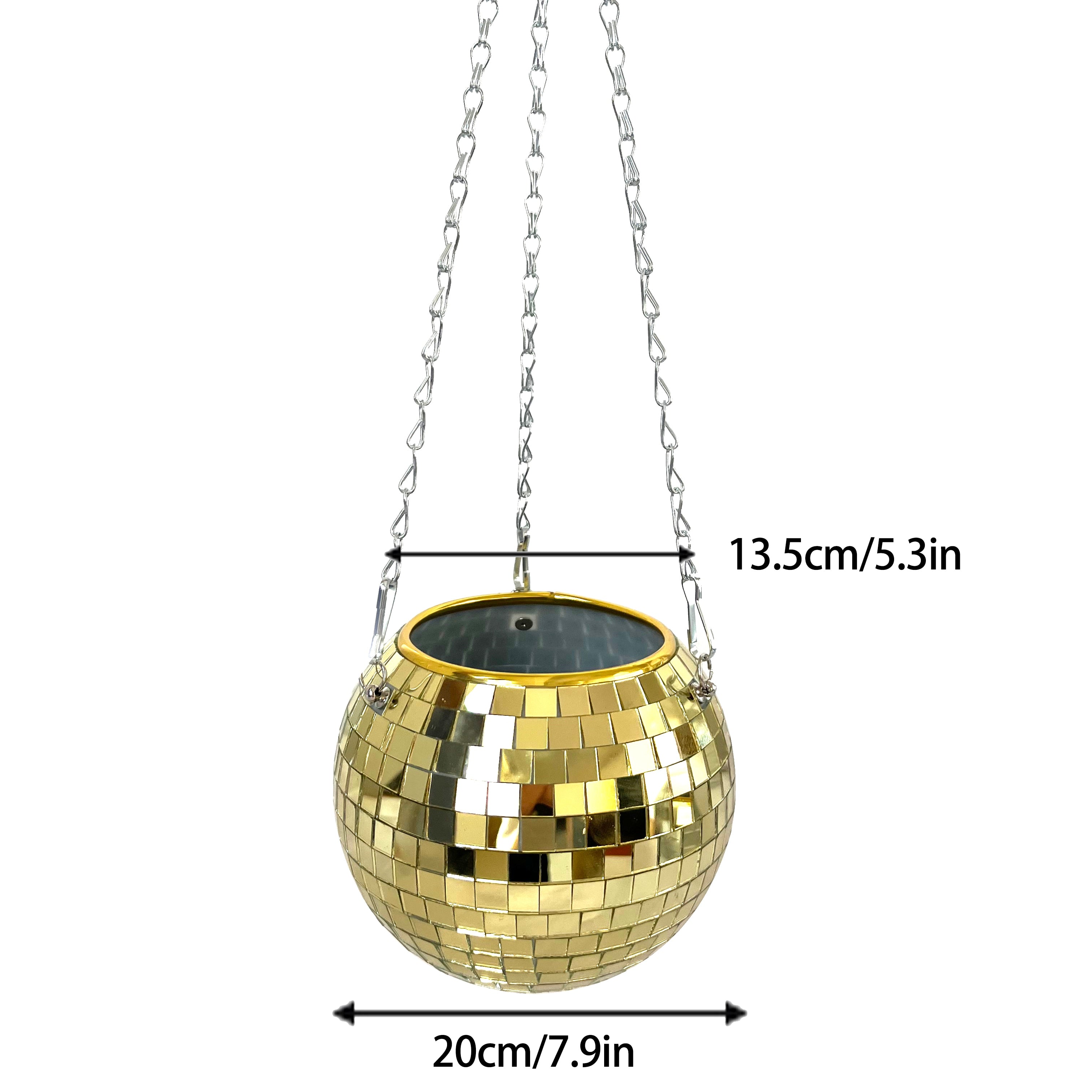 5 Colors Christmas Decor Disco Ball Planter Vase Wall Hanging Planter Pot Flower Pots Rope Hanging Flowerpot Balcony Home Decor