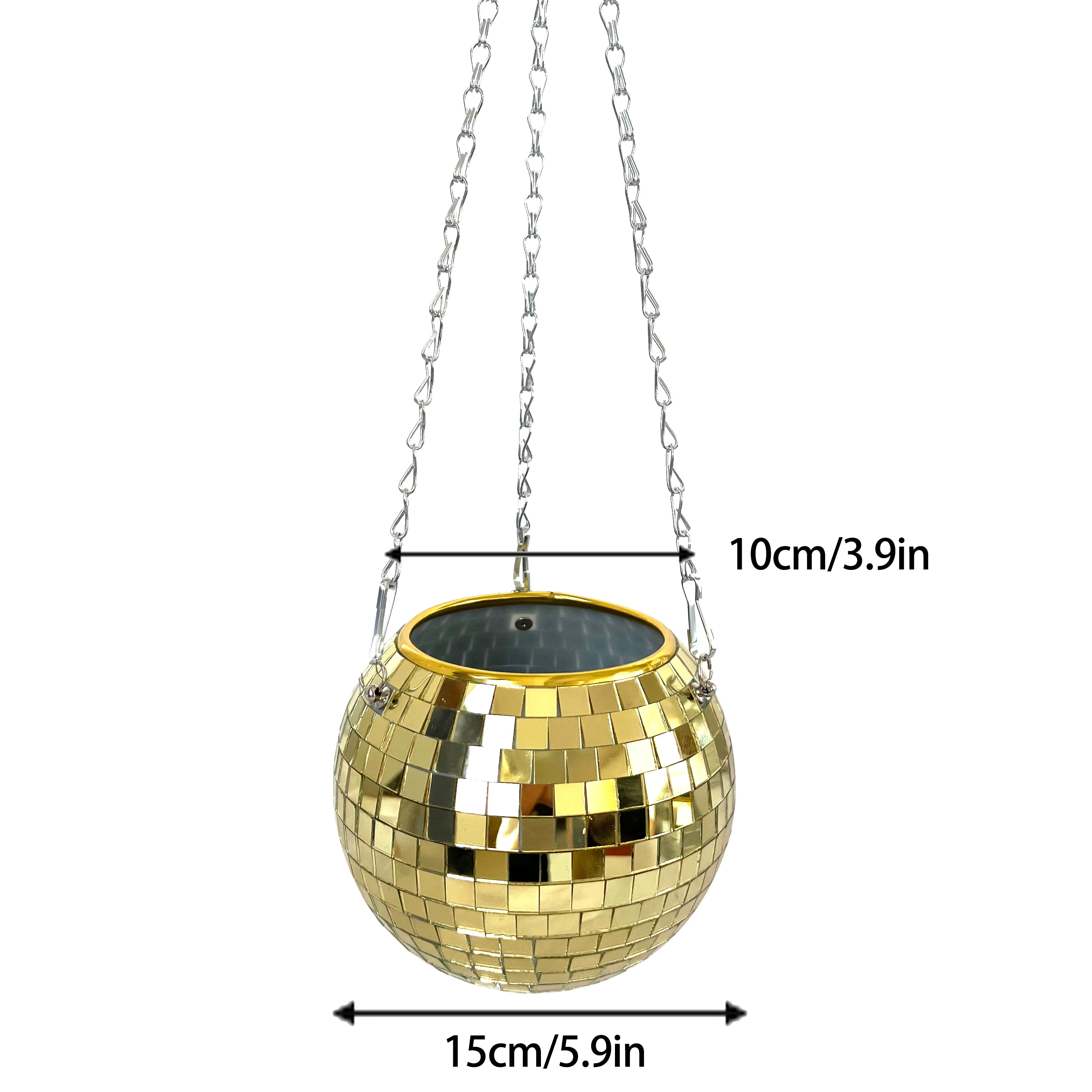 5 Colors Christmas Decor Disco Ball Planter Vase Wall Hanging Planter Pot Flower Pots Rope Hanging Flowerpot Balcony Home Decor