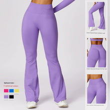 Load image into Gallery viewer, Fashion Wide Leg Tight Seamless Hip Lifting Yoga Bell-Bottom Pants Abdominal-Shaping High Waist Bootcut Casual Sports Pants Pants
