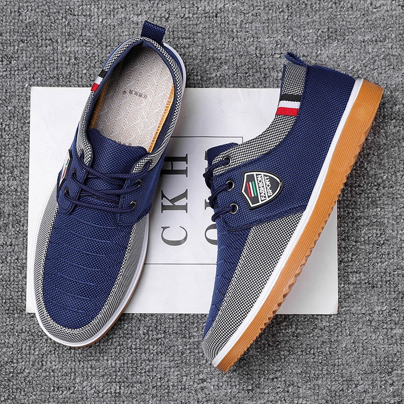 New Men's Canvas Shoes Lightweight Sports Shoes Casual Mesh  Breathable