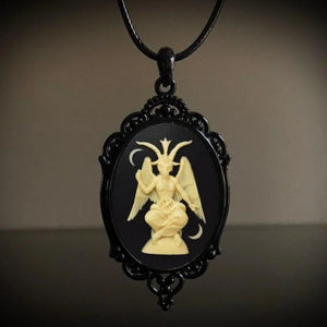 Trendy Gothic Witch Dark Forest Castle Pendant Necklace