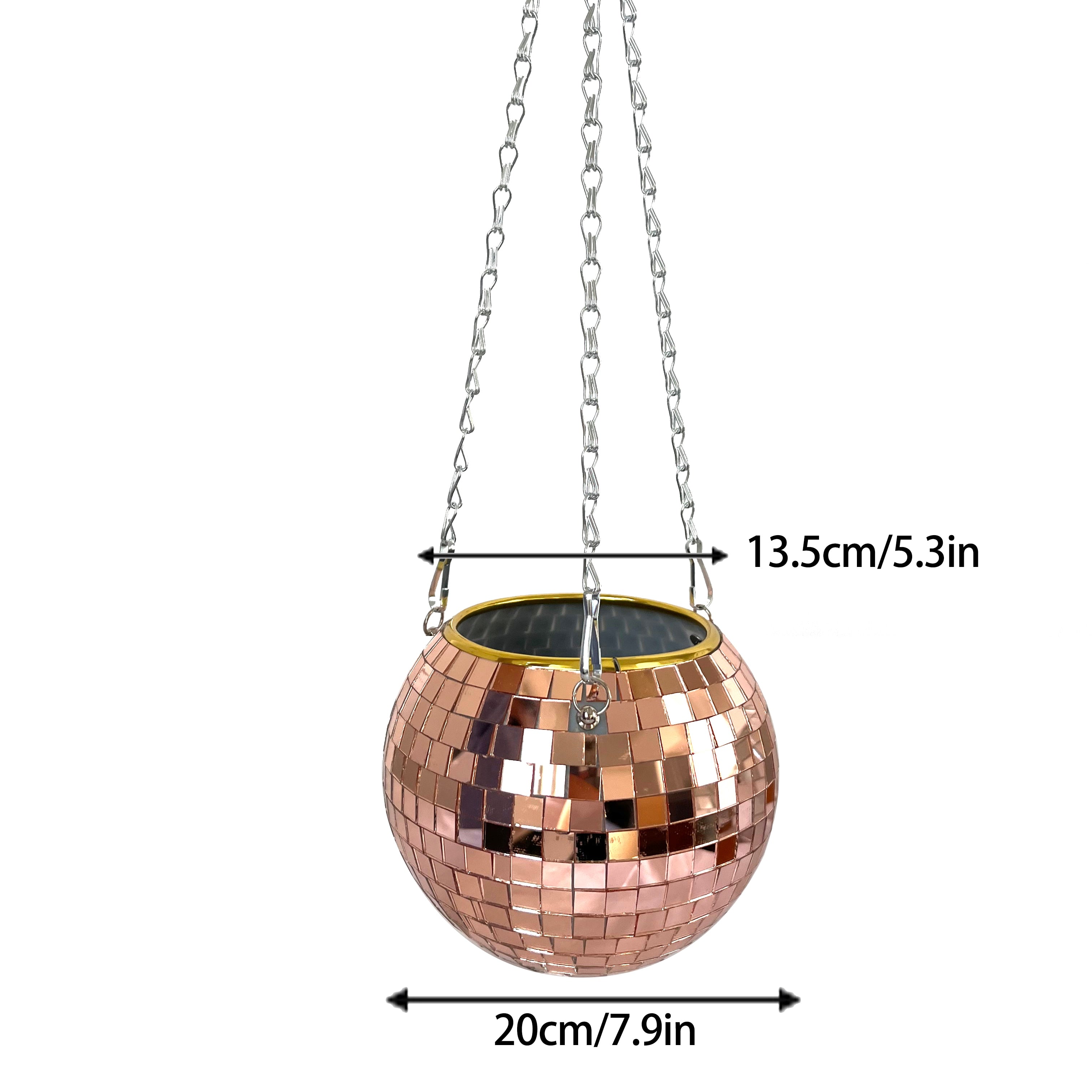 5 Colors Christmas Decor Disco Ball Planter Vase Wall Hanging Planter Pot Flower Pots Rope Hanging Flowerpot Balcony Home Decor